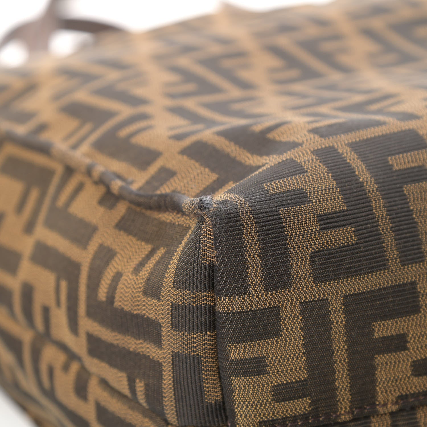 Fendi Zucca Vitello Artic Special Shopping Tote Tobacco Castagna 9 of 16