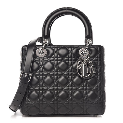 Christian Dior Lambskin Cannage Medium Lady Dior Black 1 of 10