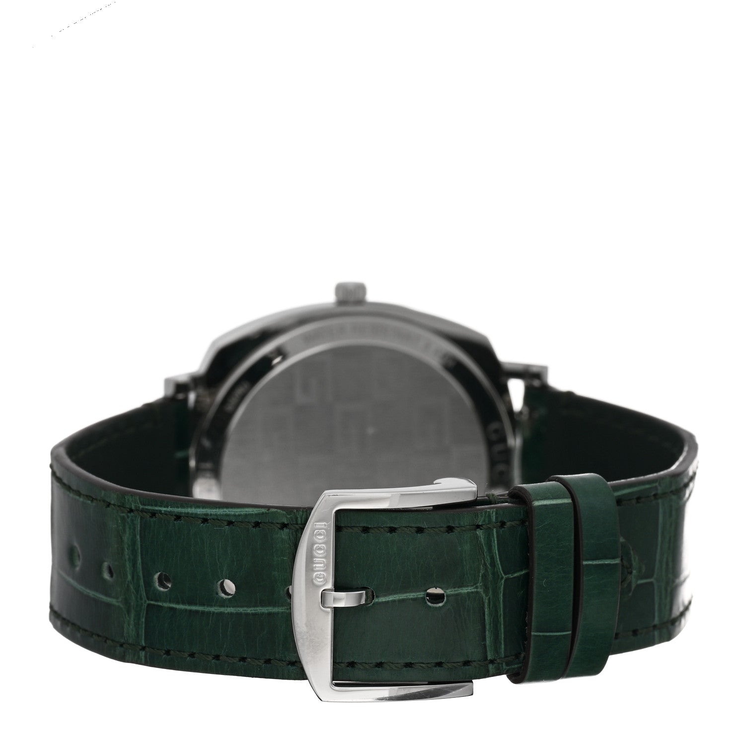 Gucci Stainless Steel Alligator 38mm Grip Quartz Watch Green 3 of 4