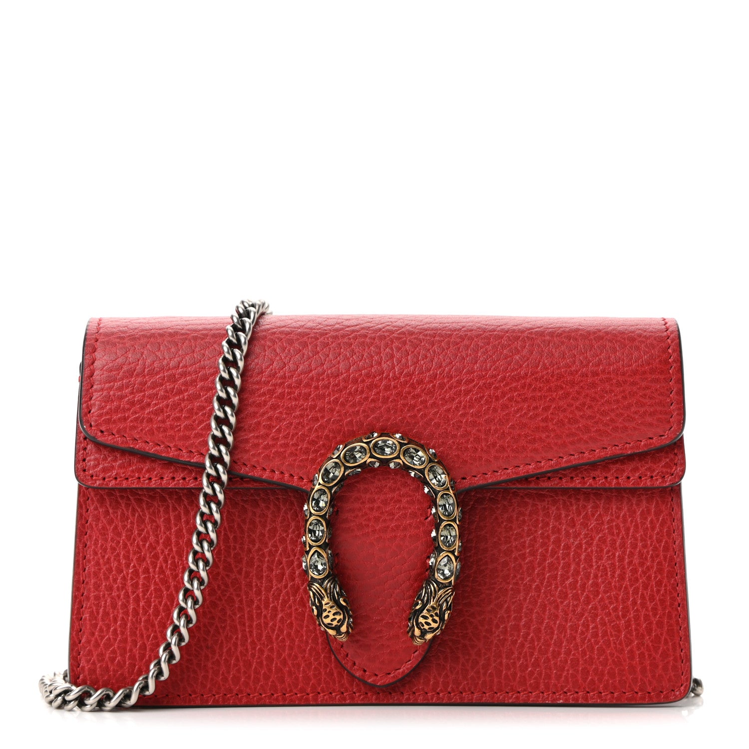 Gucci Calfskin Super Mini Dionysus Shoulder Bag Hibiscus Red 1 of 10