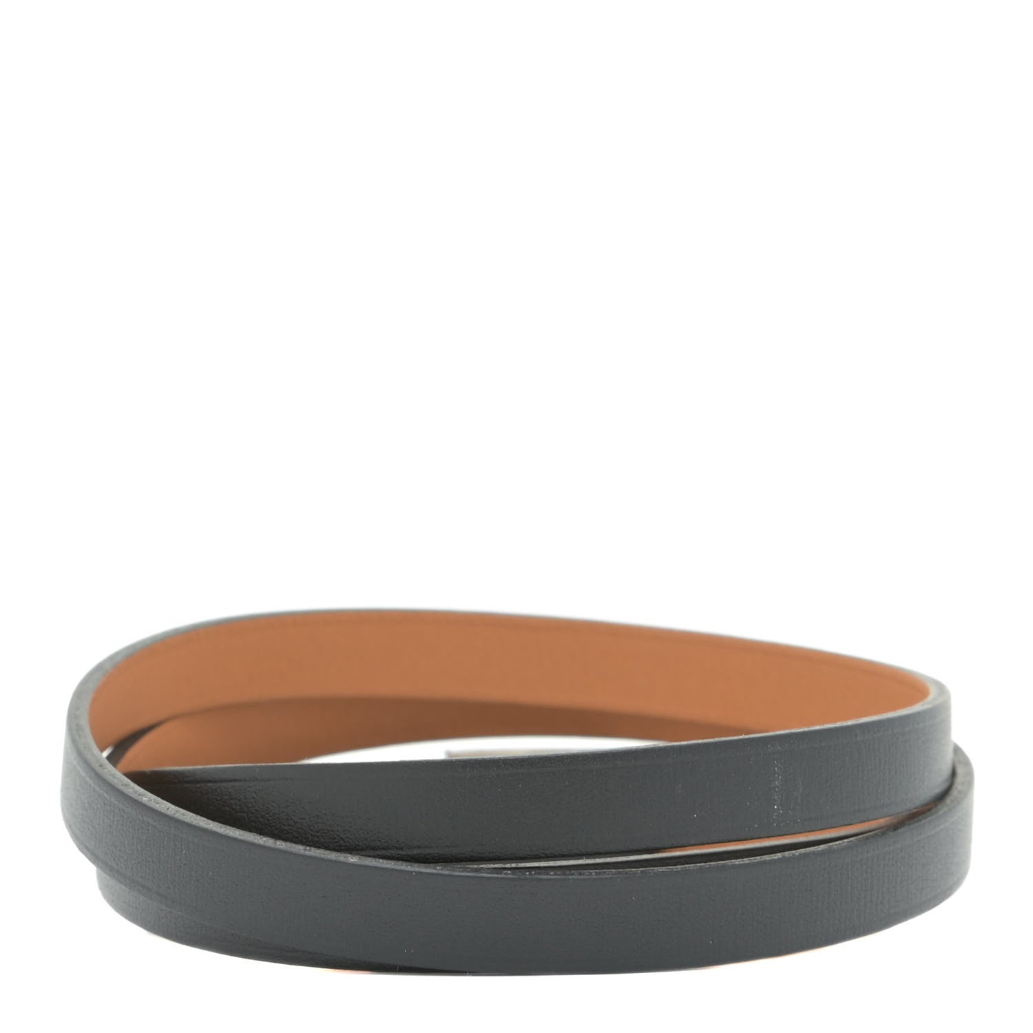 Hermes Chamonix Hapi 3MM Triple Tour Wrap Bracelet L Black 3 of 9