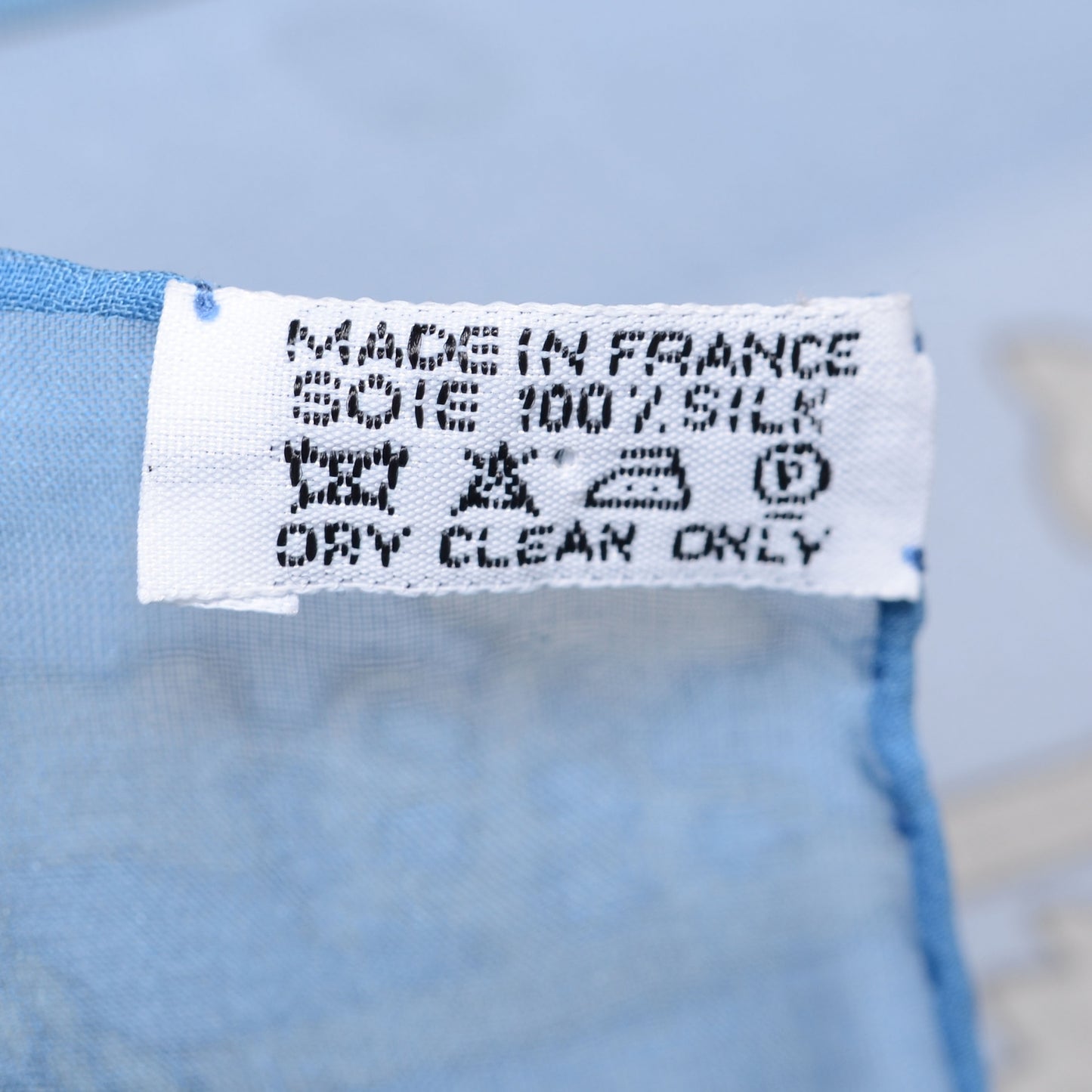 Silk Mousseline Brin D Or 140 Scarf Bleu