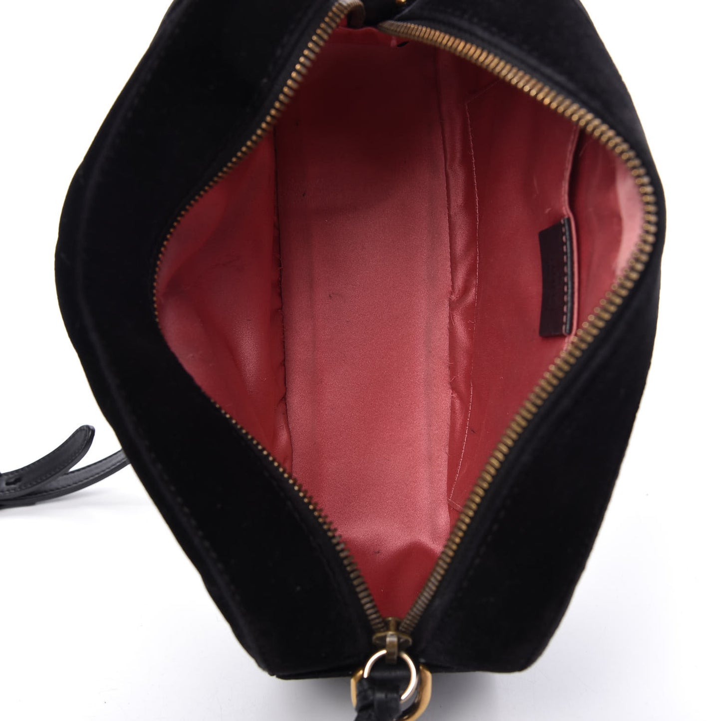 Velvet Matelasse Small GG Marmont Chain Shoulder Bag Black