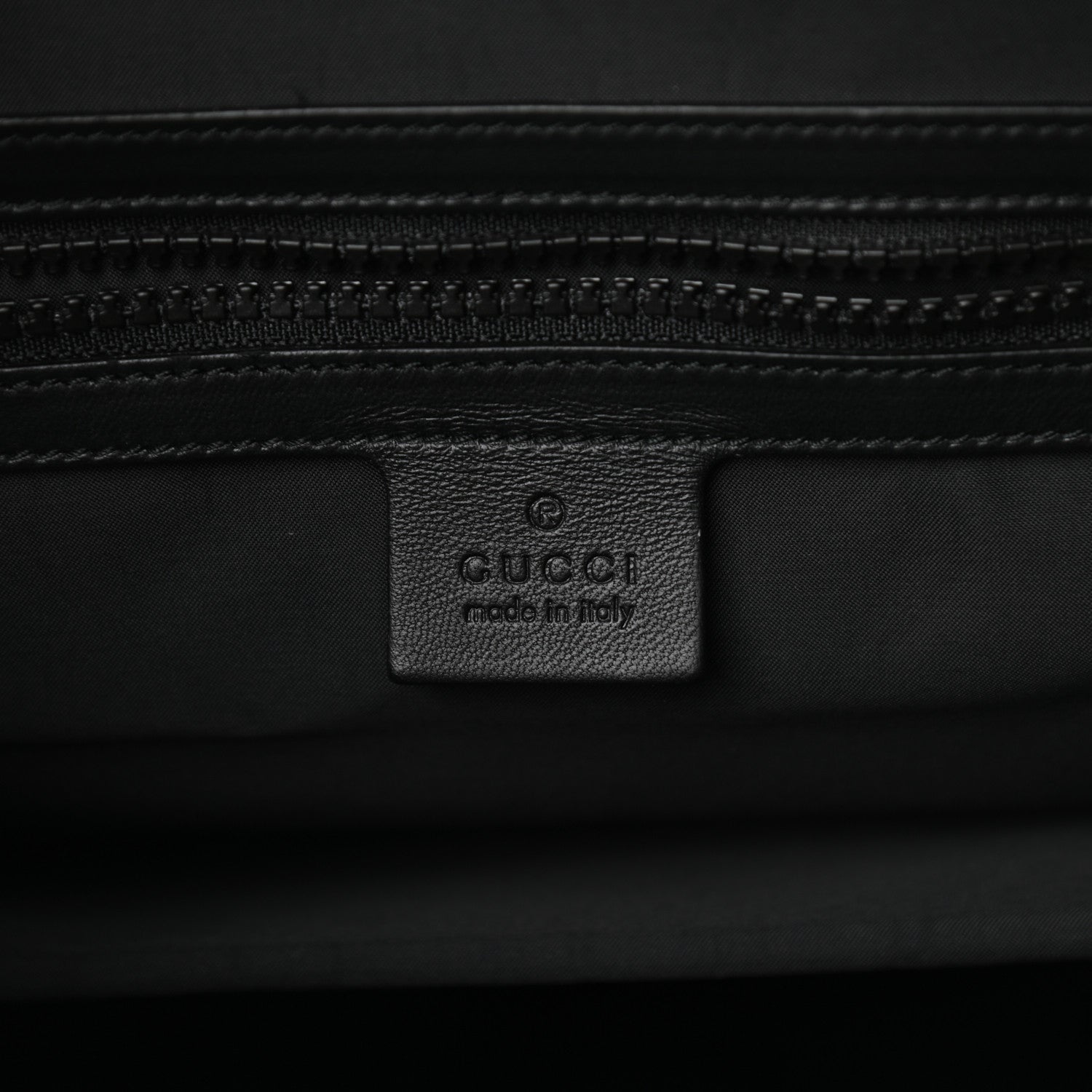 Gucci X DAPPER DAN Calfskin Laminated Ayers GG Micro Monogram Double Buckle Backpack Black Gold 6 of 9