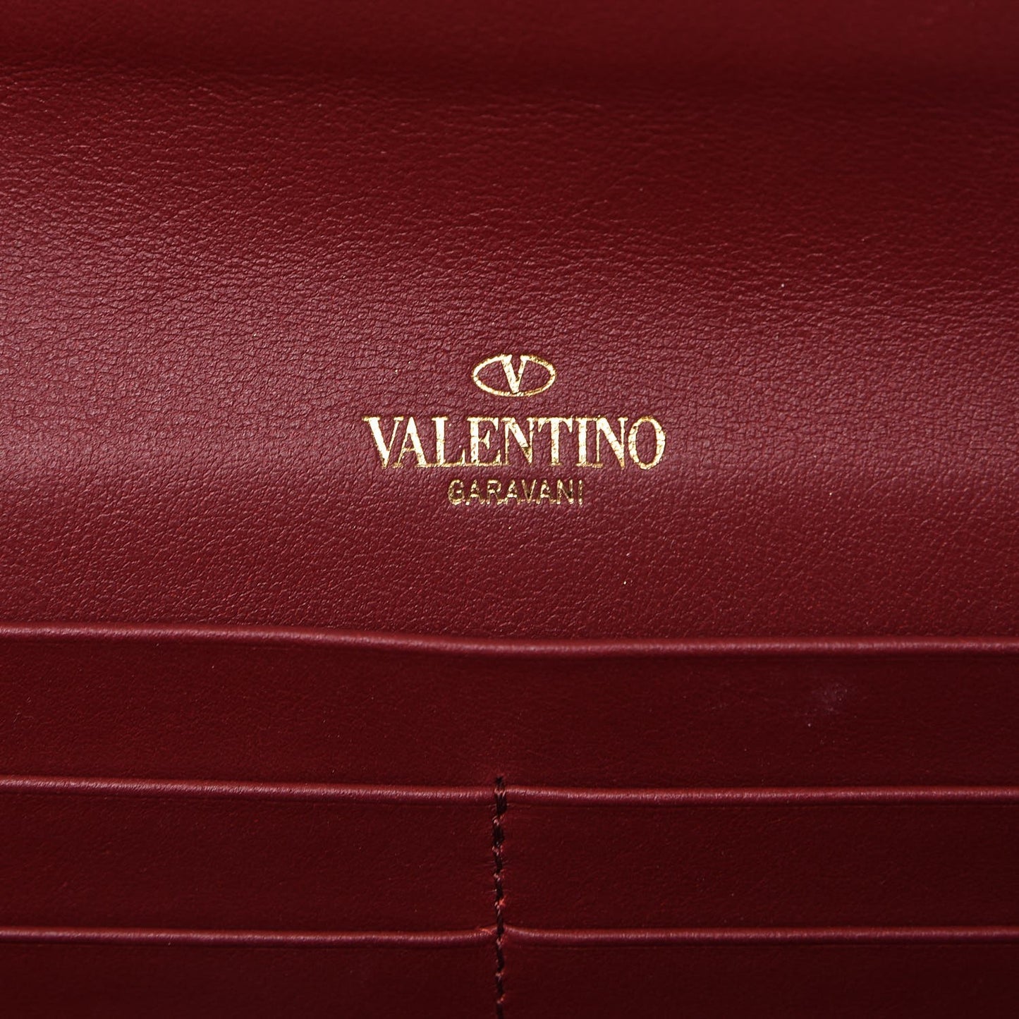Vitello Rockstud Crossbody Wallet On Chain Rubino