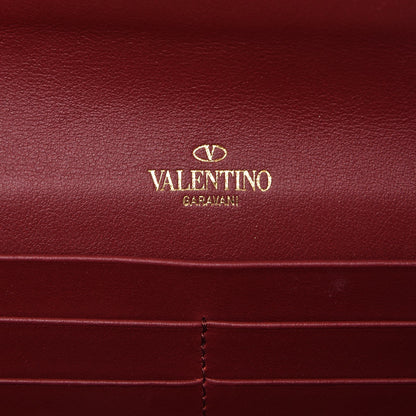 Valentino Garavani Vitello Rockstud Crossbody Wallet On Chain Rubino 6 of 8