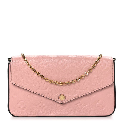 Louis Vuitton Empreinte Pochette Felicie Chain Wallet Rose Poudre 1 of 11