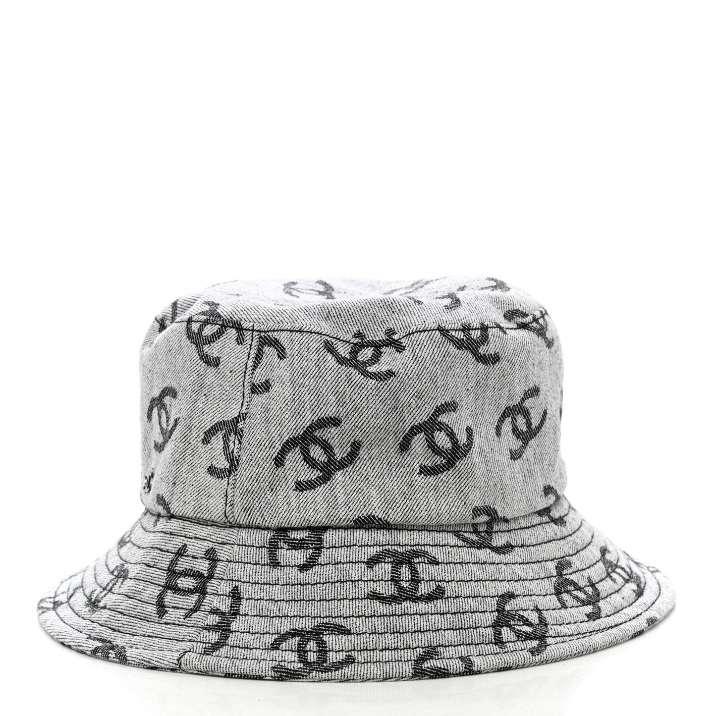Denim CC Bucket Hat L White Black