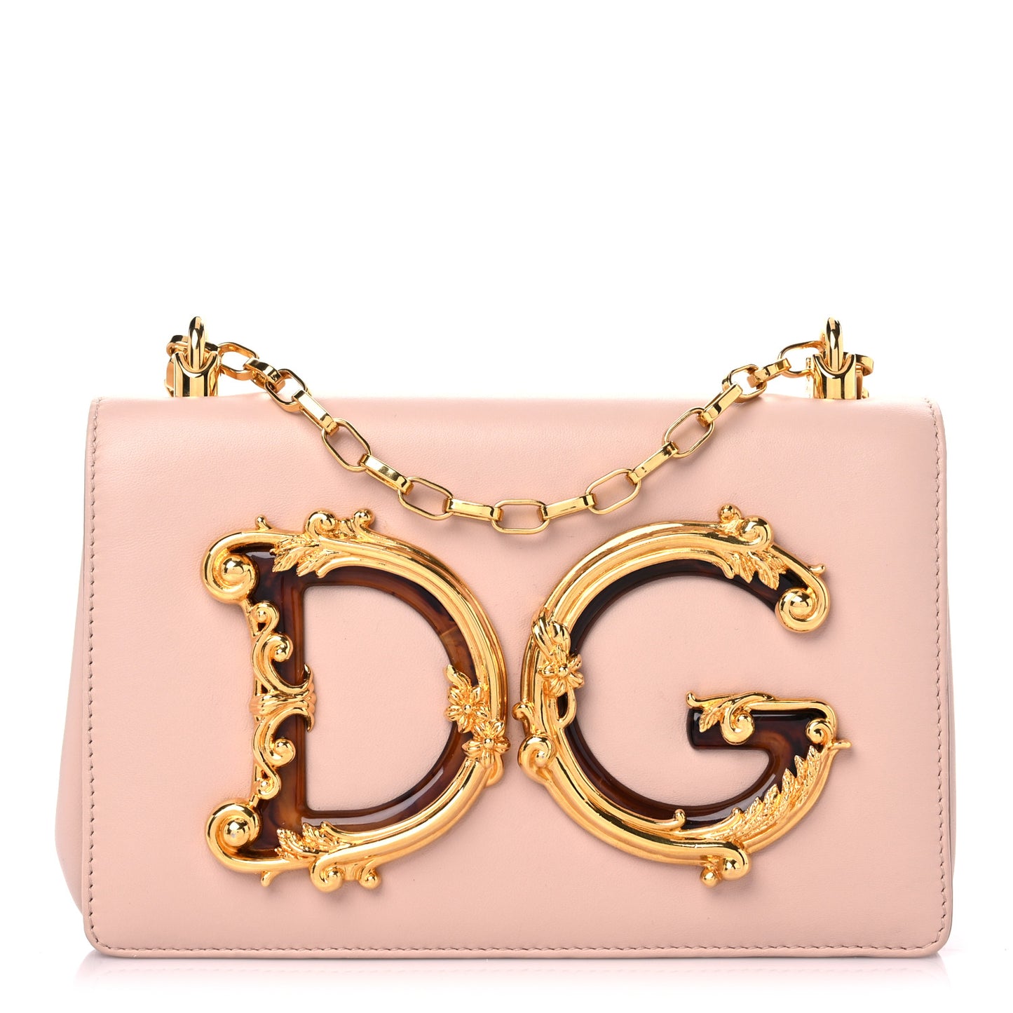 Nappa DG Girls Phone Shoulder Bag Cipria