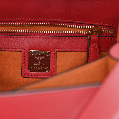 MCM Calfskin Patricia Small Crossbody Bag Red 6 of 10