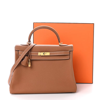 Hermes Togo Kelly Retourne 32 Gold 11 of 11