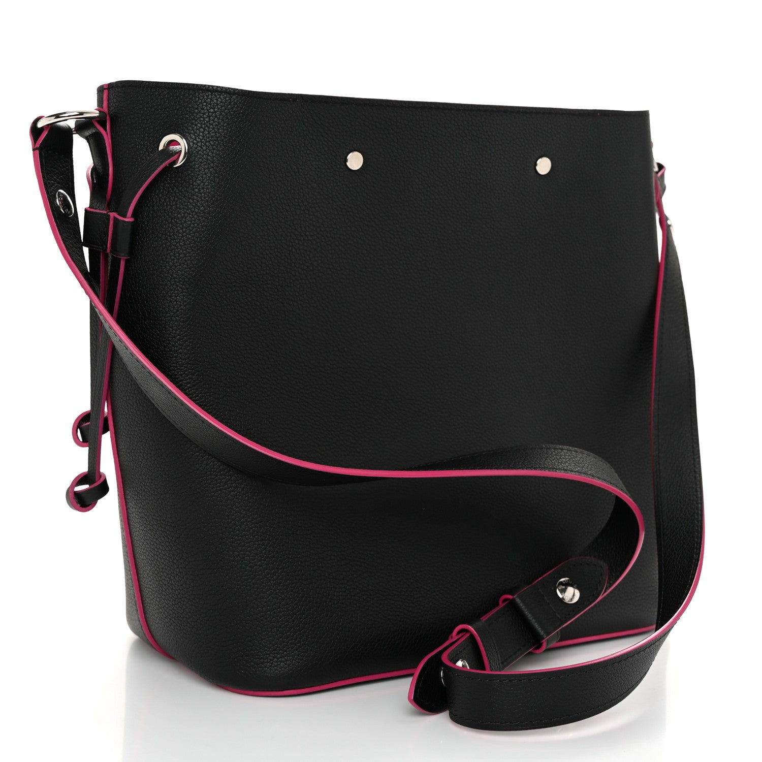 Louis Vuitton Calfskin Lockme Bucket Black 3 of 11