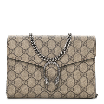 Gucci GG Supreme Monogram Mini Dionysus Chain Wallet Beige Black 1 of 8