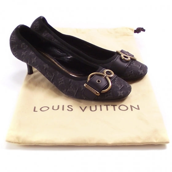 Louis Vuitton Denim Pumps Black 36 4 of 9