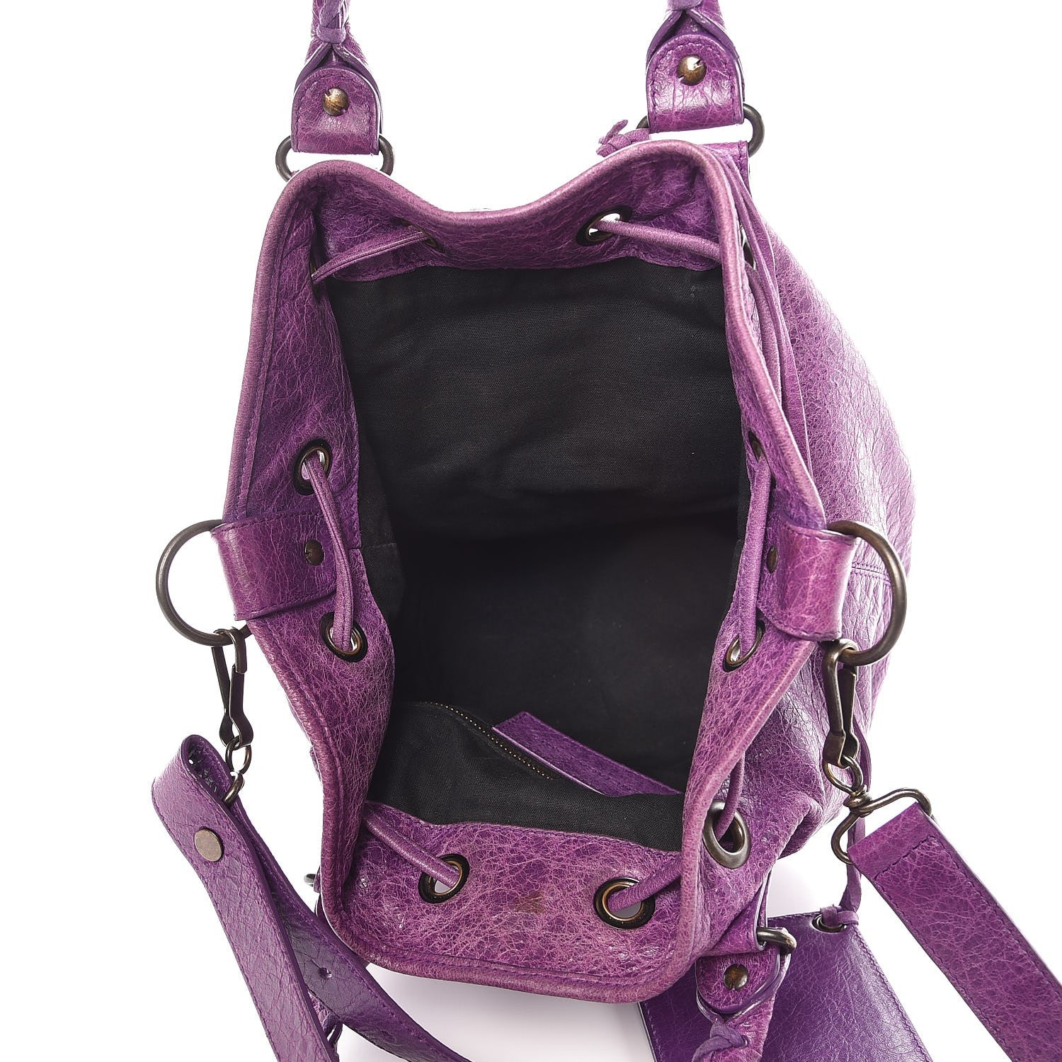 Balenciaga Agneau Classic Hardware Mini Pompon Ultraviolet 5 of 11