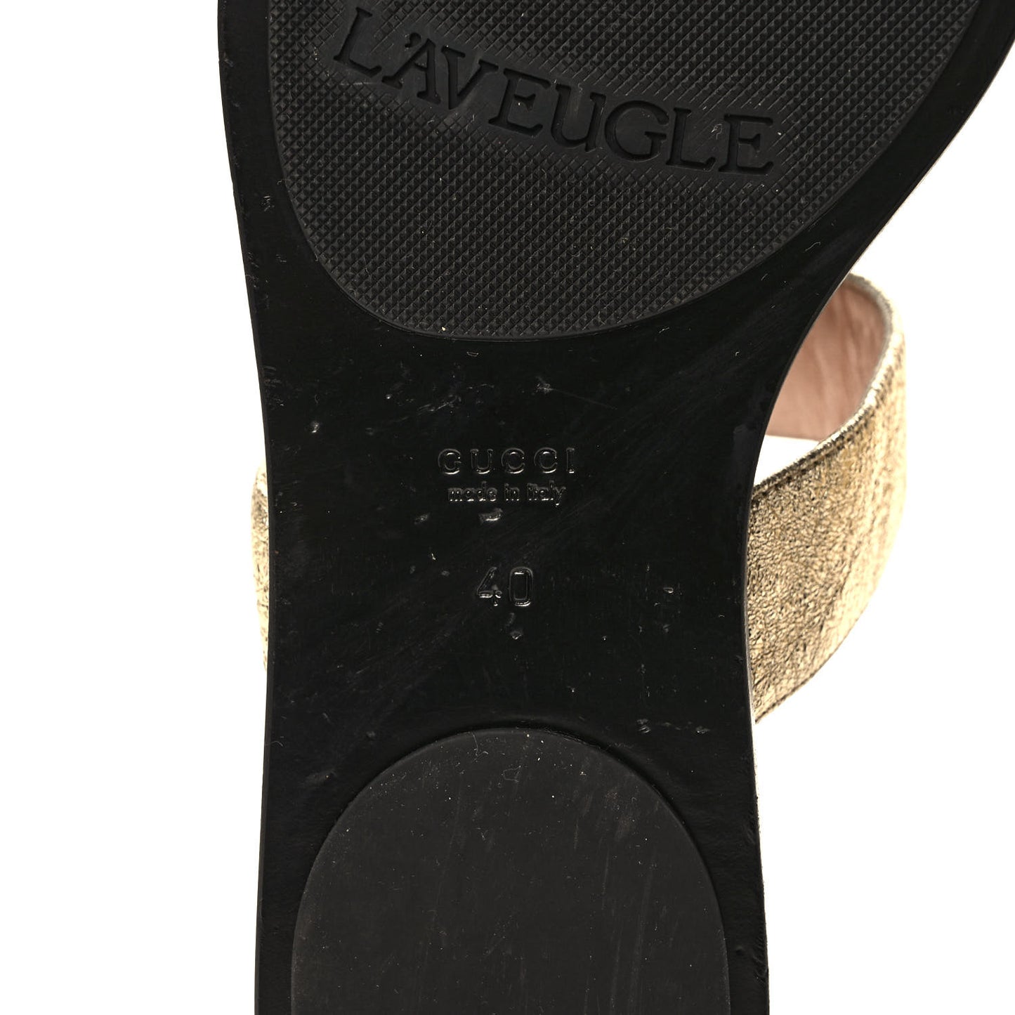Nappa Silk Galassia GG Marmont Thong Flat Sandals 40 Platino