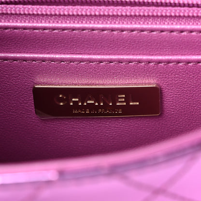 Chanel Mirror Calfskin Metallic Calfskin Quilted Hollywood Boulevard Flap With Coin Purse Light Purple 7 of 11