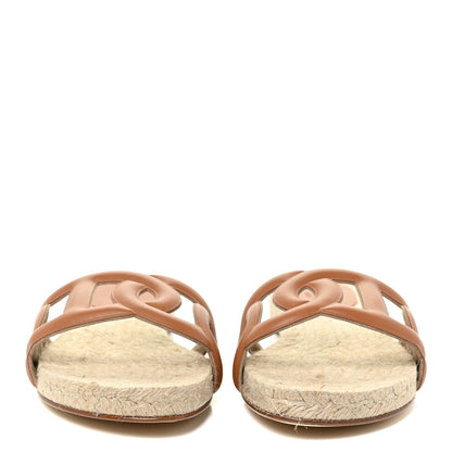 Hermes Nappa Famosa Espadrille Sandals 39 Naturel 2 of 11
