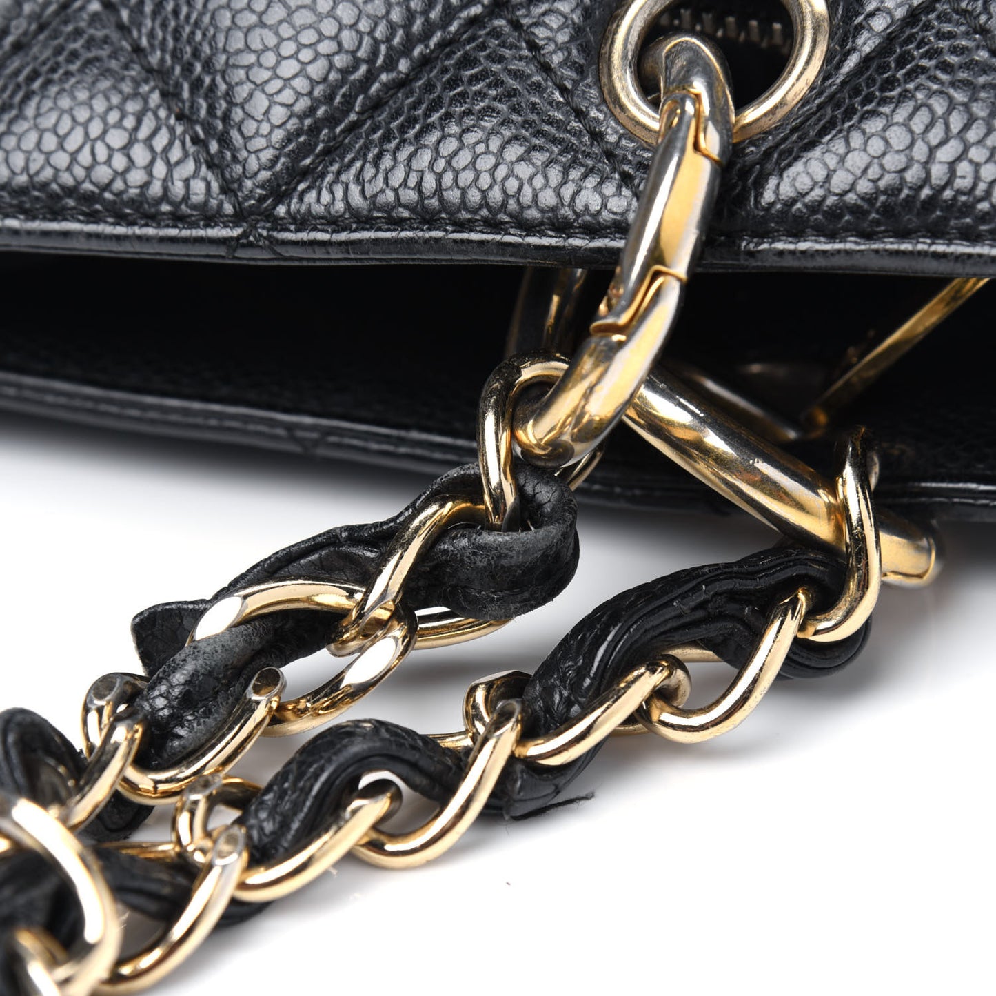 Caviar Quilted Grand Shopping Tote GST Black