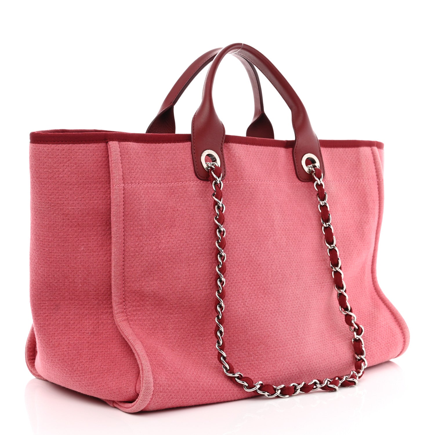 Chanel Canvas Medium Deauville Tote Red 2 of 11