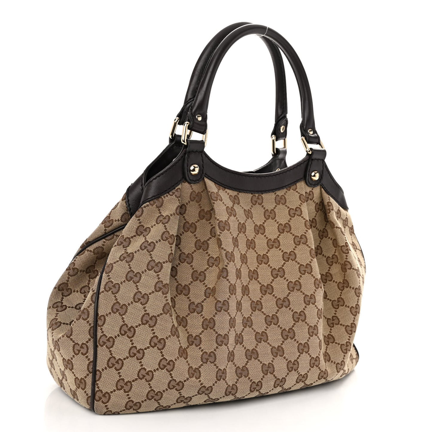 Monogram Medium Sukey Tote Beige Ebony Black