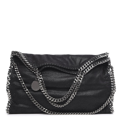 Stella McCartney Shaggy Deer Mini Falabella Fold Over Tote Black 1 of 9