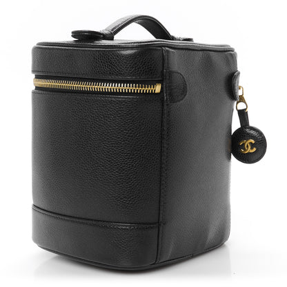 Chanel Caviar Vanity Cosmetic Case Black 3 of 10