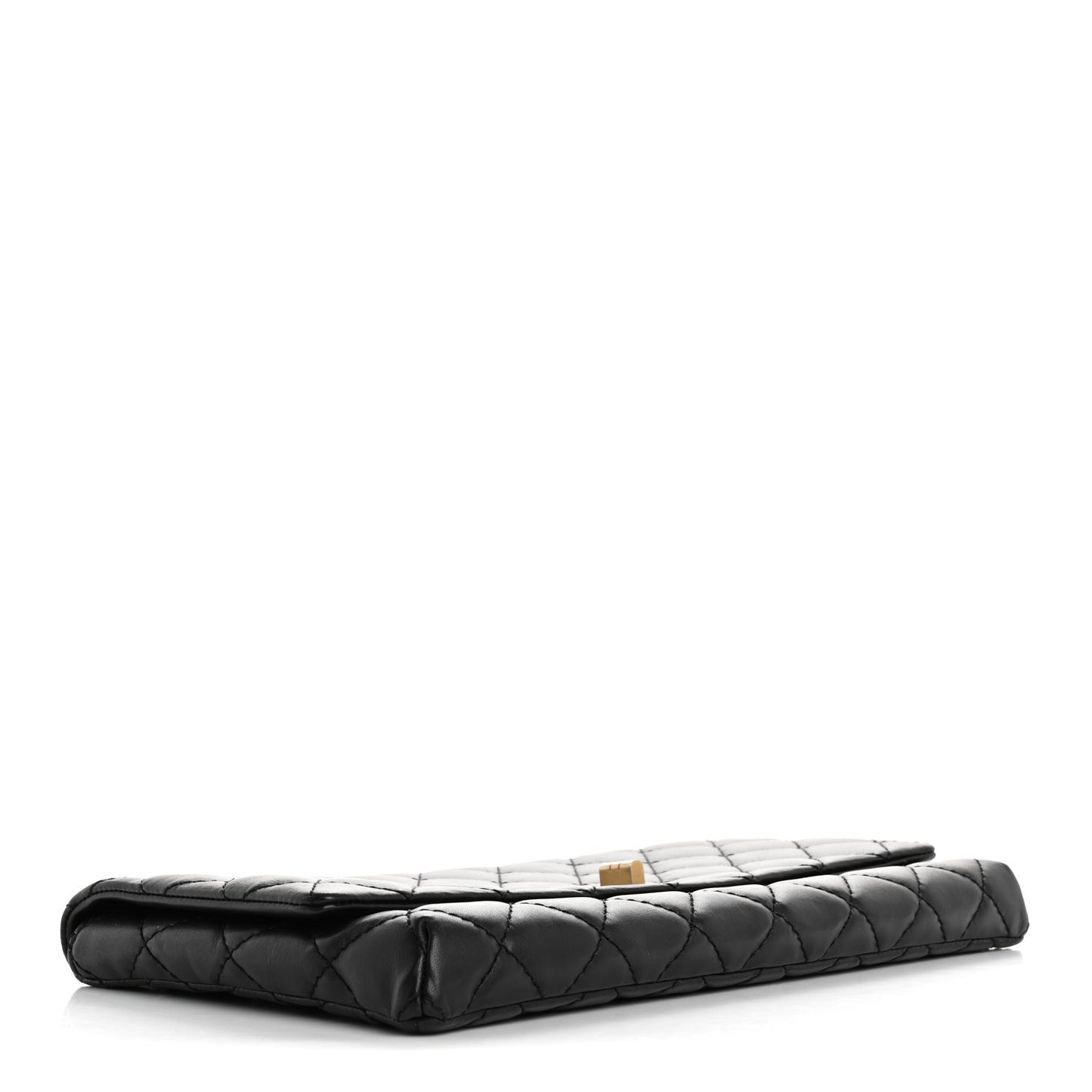 Aged Calfskin Quilted Reissue 2.55 Clutch Black