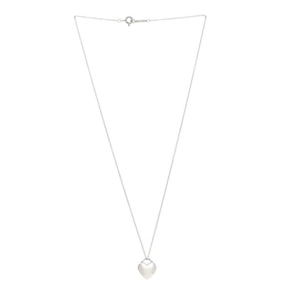 Tiffany Sterling Silver Puffy Heart Pendant Necklace 3 of 7