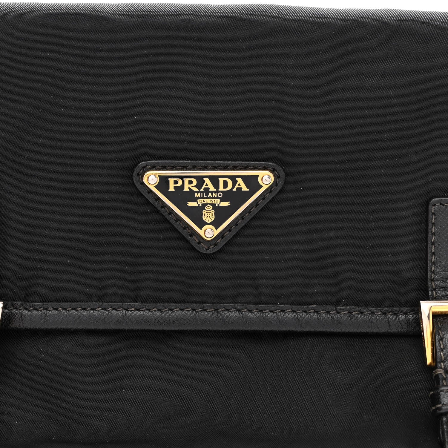 Prada Tessuto Nylon Saffiano Small Messenger Bag Black 7 of 9