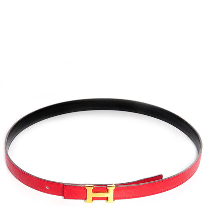 Hermes Box Constance 18mm H Belt 70 Rouge Vif Noir 1 of 6