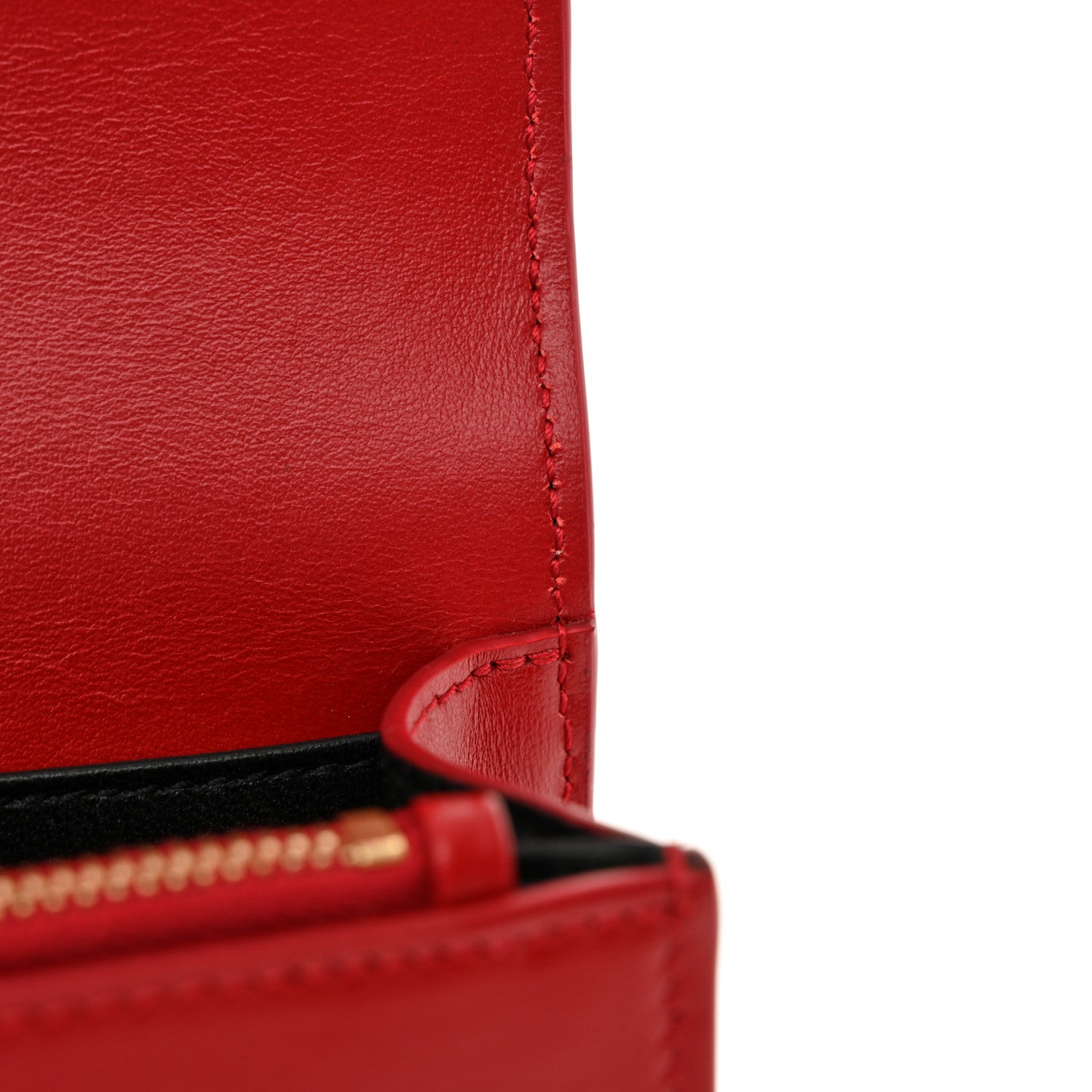 Saint Laurent Smooth Calfskin Monogram Kate Belt Bag Red 8 of 12