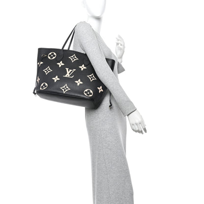 Louis Vuitton Empreinte Monogram Giant Neverfull MM Black Beige 3 of 17