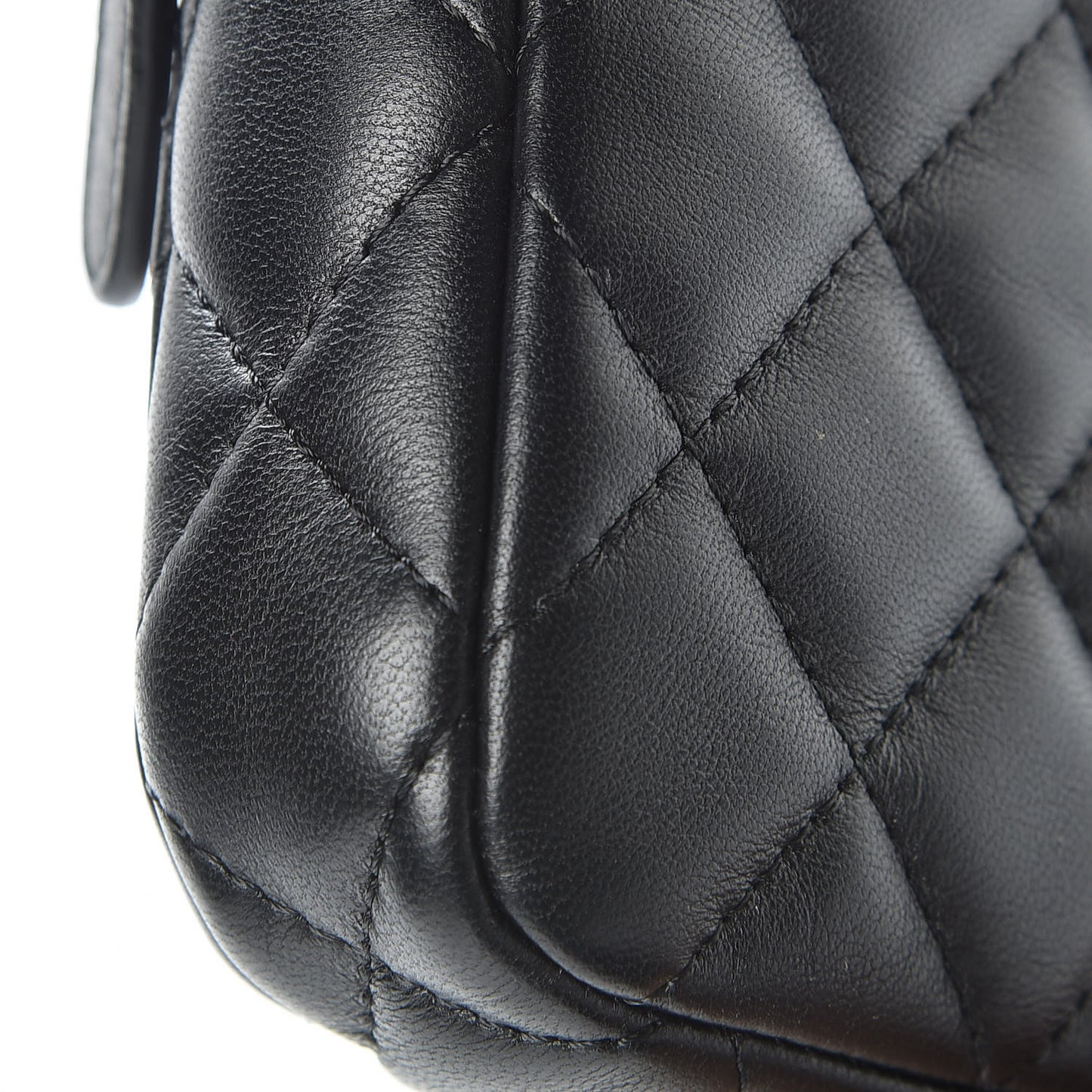 Lambskin Quilted Small Clutch With Chain Black