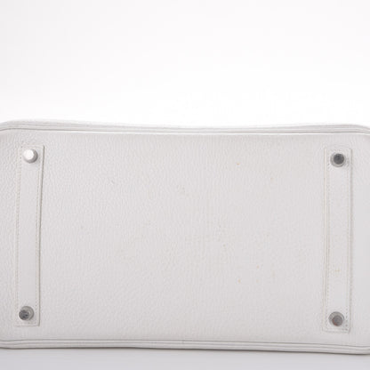 Hermes Taurillon Clemence Birkin 35 White 39 of 44