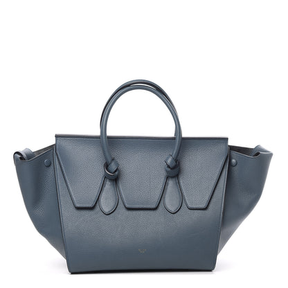 Celine Crisped Calfskin Small Tie Knot Tote Slate Blue 3 of 16