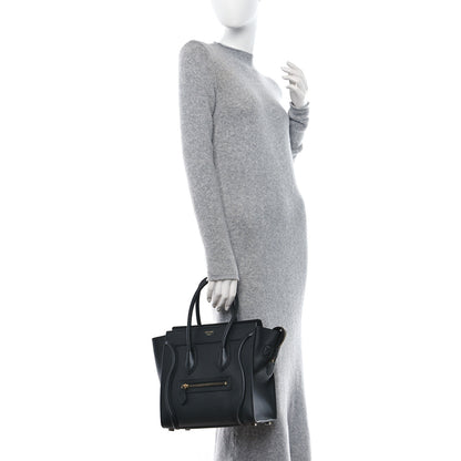 Celine Smooth Calfskin Mini Luggage Black 2 of 12