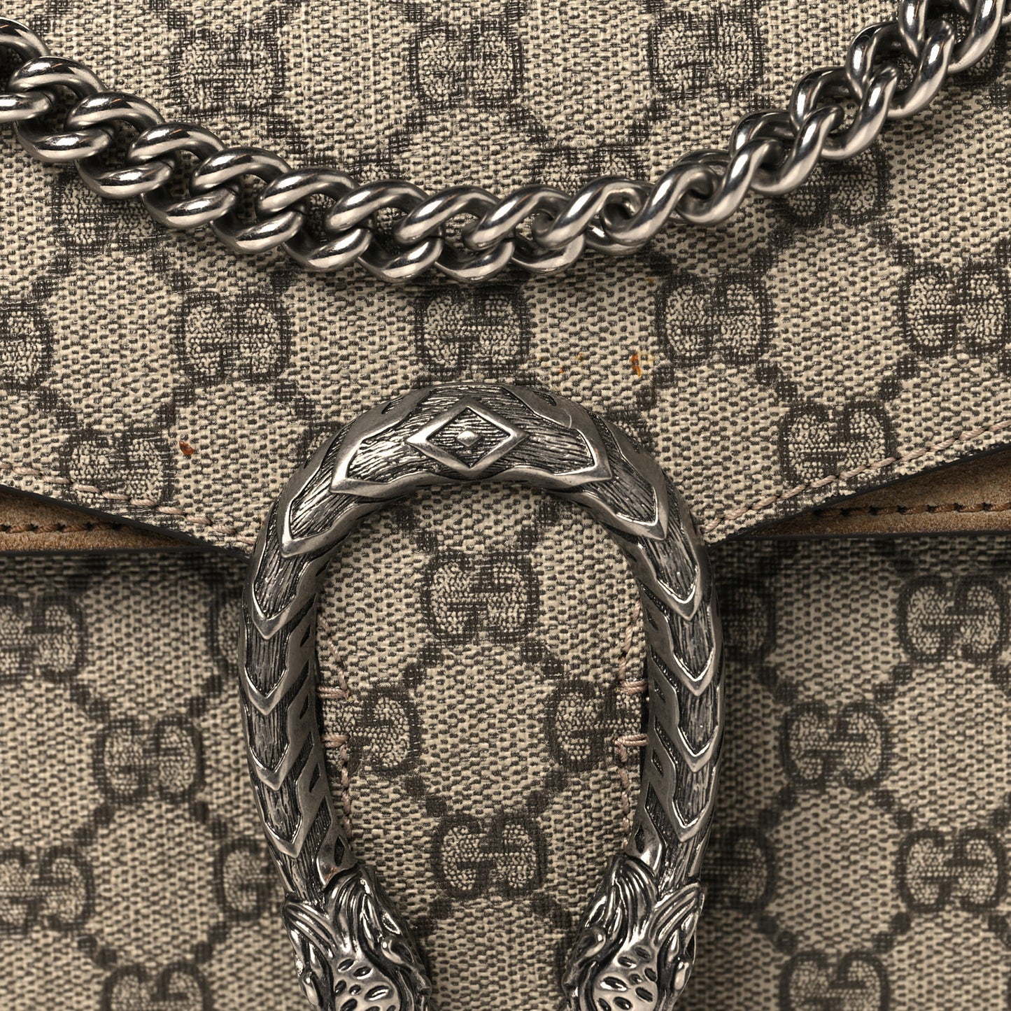 GG Supreme Monogram Small Dionysus Shoulder Bag Taupe