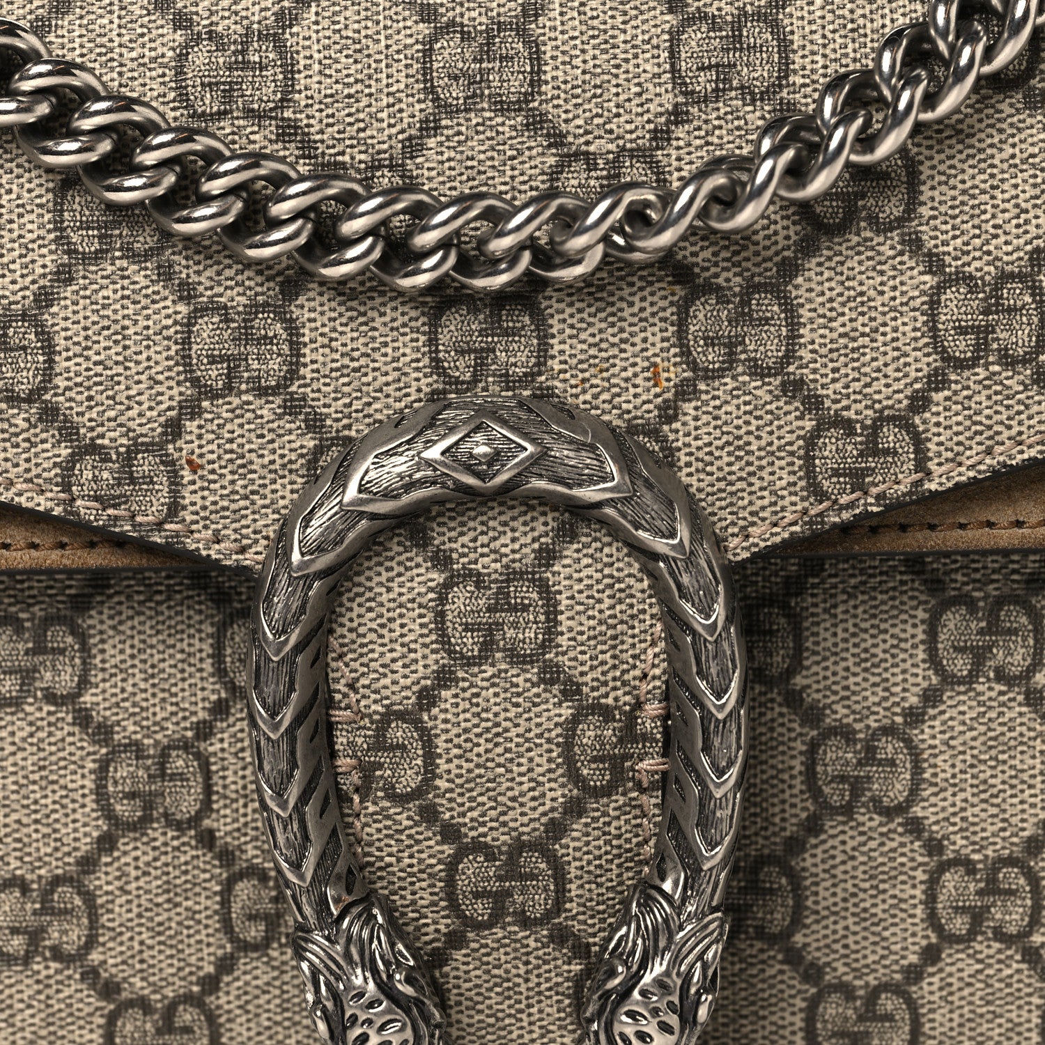 Gucci GG Supreme Monogram Small Dionysus Shoulder Bag Taupe 8 of 11
