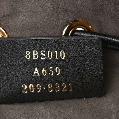Fendi Vitello Liberty F is Fendi Bi-Color FF 1974 Embossed Mini Mon Tresor Bucket Bag Maya Black 7 of 10