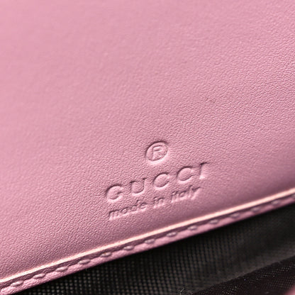 Gucci Calfskin Queen Margaret Flap Wallet Sugar Pink Hibiscus Red Mystic White 7 of 7