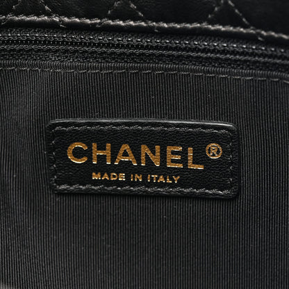 Chanel Lambskin Pleated Shoulder Bag Black 6 of 12