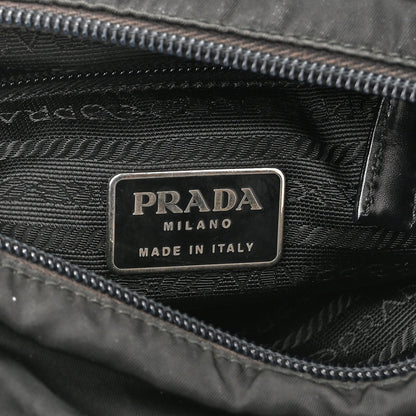 Prada Nylon Calfskin Tote Black 6 of 11
