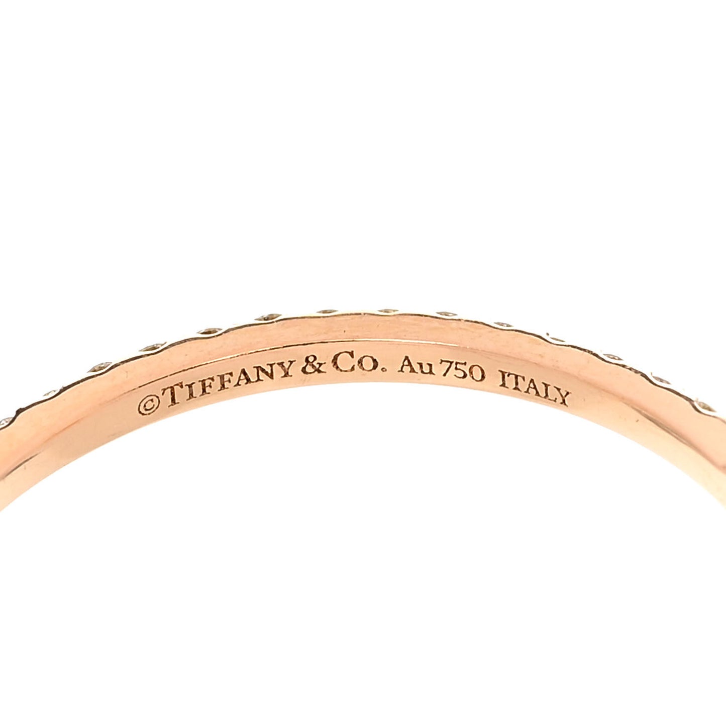18K Rose Gold Diamond T Wire Pave Ring 54 7