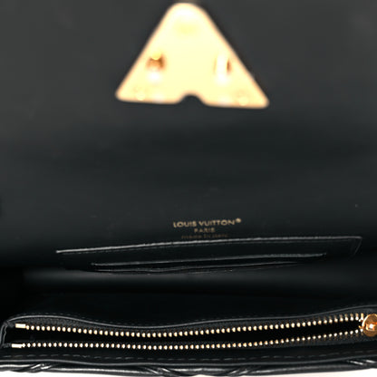 Louis Vuitton Lambskin Malletage Wallet On Chain GO-14 Black 5 of 11