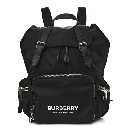 Burberry Nylon Logo Print Medium Rucksack Backpack Black 1 of 9