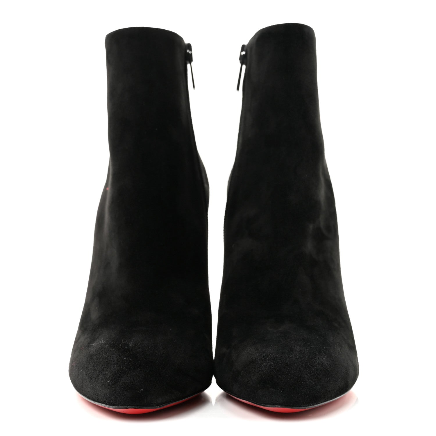 Christian Louboutin Veau Velours Eloise 100 Booty 37.5 Black 3 of 9