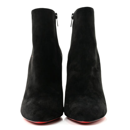 Christian Louboutin Veau Velours Eloise 100 Booty 37.5 Black 3 of 9