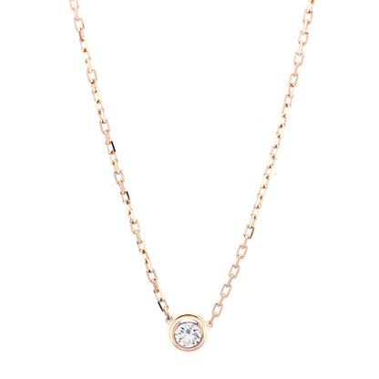 Cartier 18K Pink Gold Diamond LM D'Amour Pendant Necklace 1 of 12