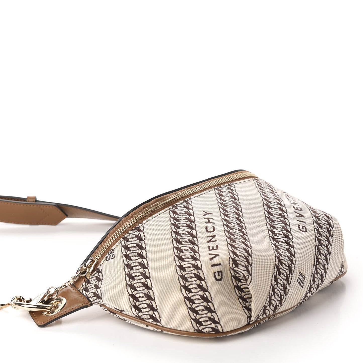 Calfskin Canvas Bond Belt Bag Beige